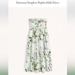 Abercrombie Strapless Floral Midi Dress